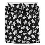 Black And White Origami Pattern Print Duvet Cover Bedding Set