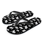 Black And White Origami Pattern Print Flip Flops