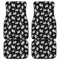 Black And White Origami Pattern Print Front and Back Car Floor Mats