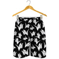 Black And White Origami Pattern Print Men's Shorts