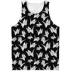 Black And White Origami Pattern Print Men's Tank Top