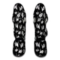 Black And White Origami Pattern Print Muay Thai Shin Guards