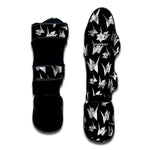 Black And White Origami Pattern Print Muay Thai Shin Guard