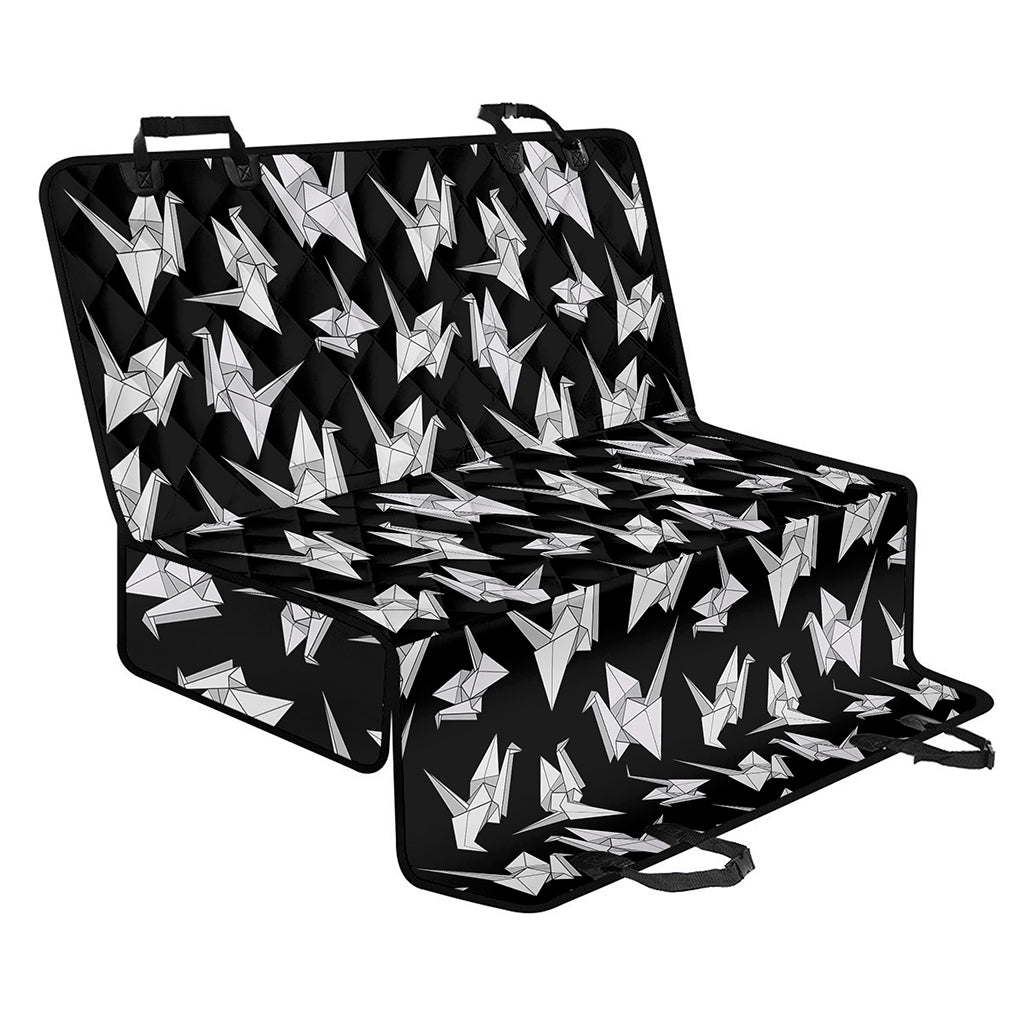 Black And White Origami Pattern Print Pet Car Back Seat Cover