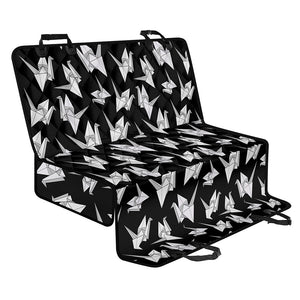 Black And White Origami Pattern Print Pet Car Back Seat Cover