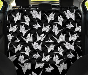 Black And White Origami Pattern Print Pet Car Back Seat Cover