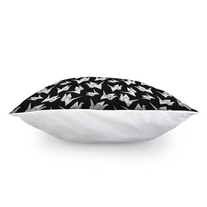 Black And White Origami Pattern Print Pillow Cover