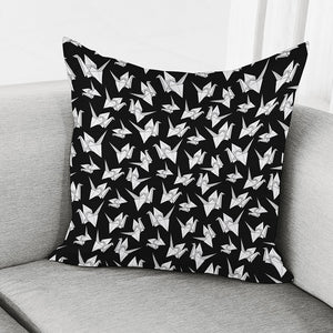 Black And White Origami Pattern Print Pillow Cover