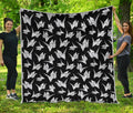Black And White Origami Pattern Print Quilt