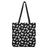 Black And White Origami Pattern Print Tote Bag