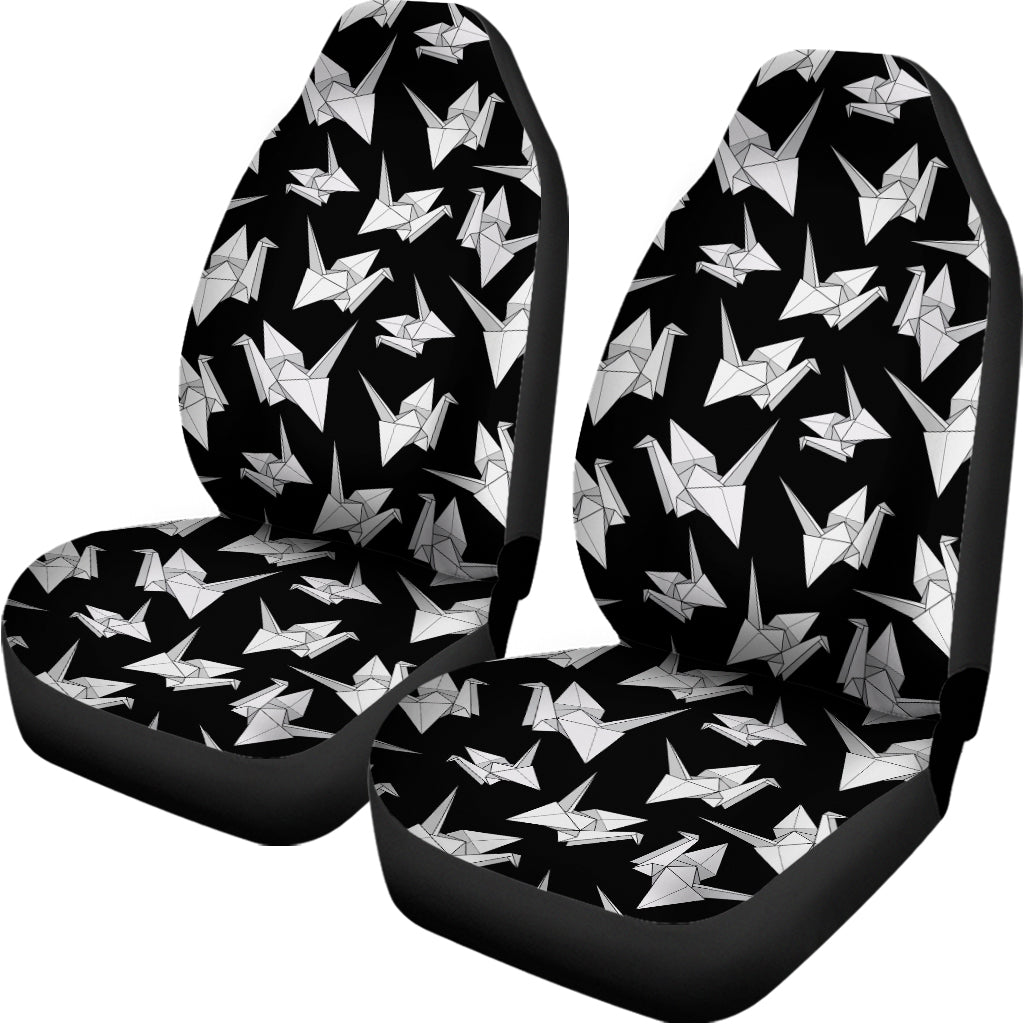 Black And White Origami Pattern Print Universal Fit Car Seat Covers