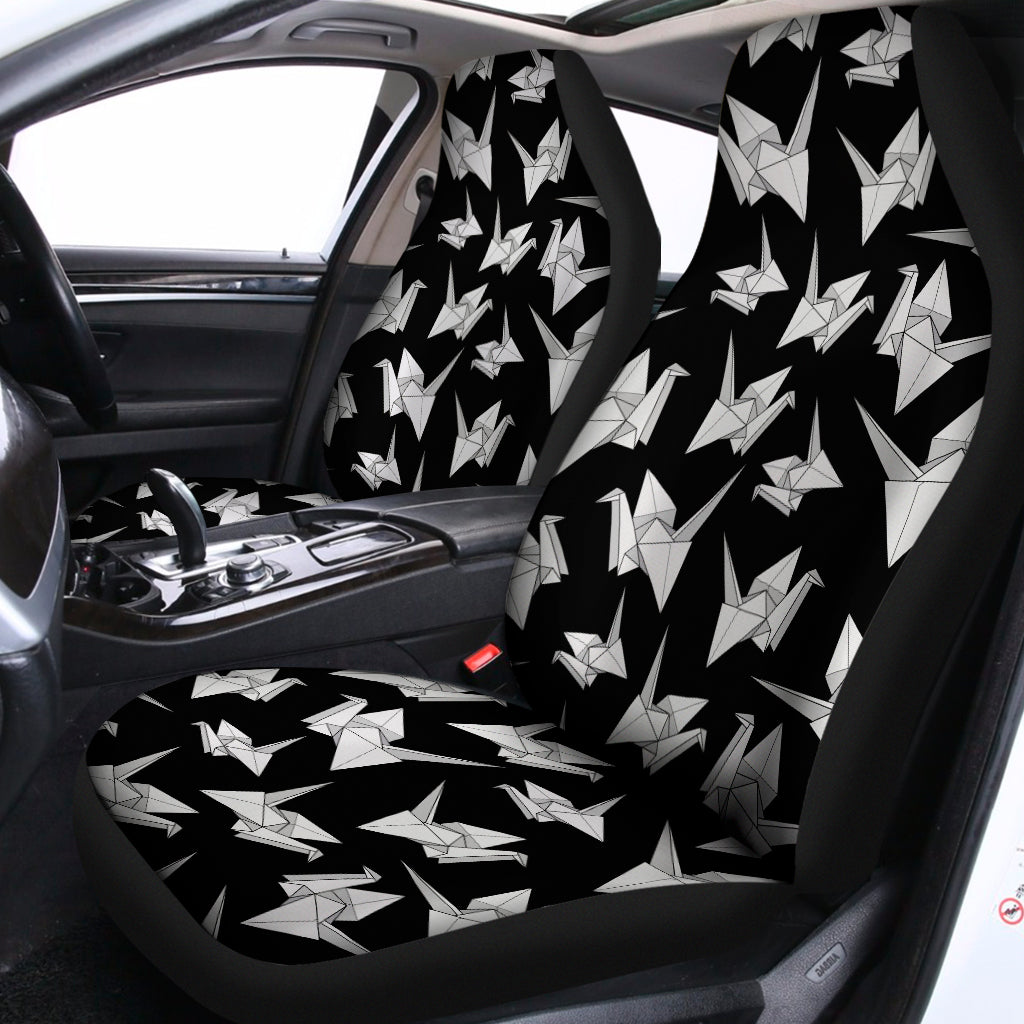 Black And White Origami Pattern Print Universal Fit Car Seat Covers