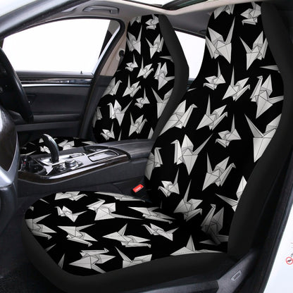 Black And White Origami Pattern Print Universal Fit Car Seat Covers