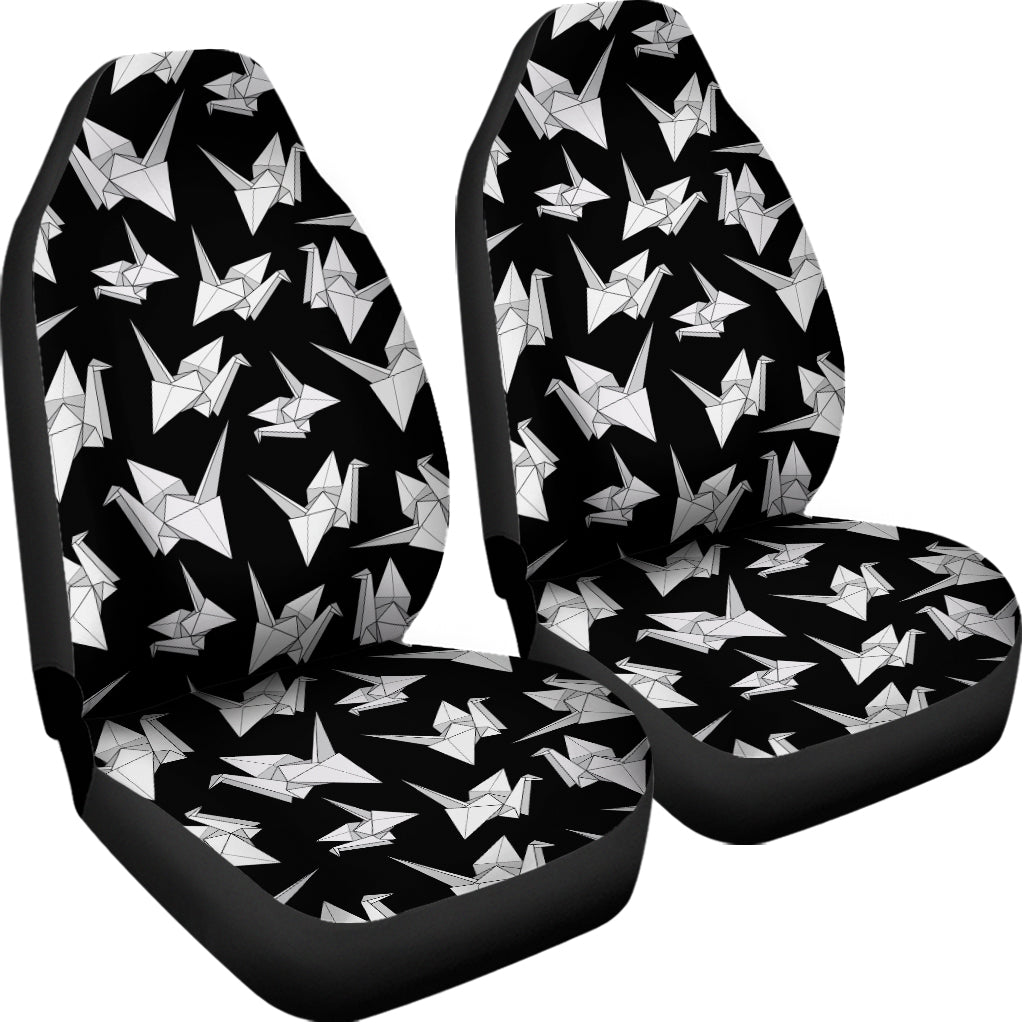 Black And White Origami Pattern Print Universal Fit Car Seat Covers