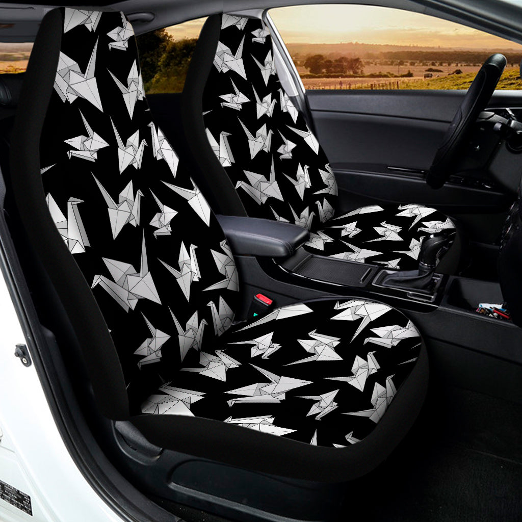 Black And White Origami Pattern Print Universal Fit Car Seat Covers