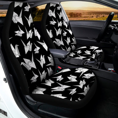 Black And White Origami Pattern Print Universal Fit Car Seat Covers
