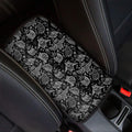 Black And White Owl Pattern Print Car Center Console Cover
