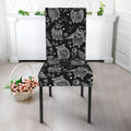Black And White Owl Pattern Print Dining Chair Slipcover