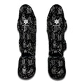 Black And White Owl Pattern Print Muay Thai Shin Guards