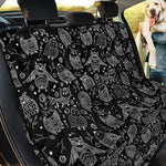 Black And White Owl Pattern Print Pet Car Back Seat Cover