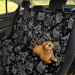 Black And White Owl Pattern Print Pet Car Back Seat Cover