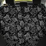 Black And White Owl Pattern Print Pet Car Back Seat Cover