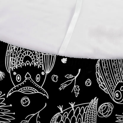 Black And White Owl Pattern Print Sofa Cover