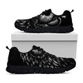 Black And White Owl Print Black Running Shoes