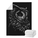 Black And White Owl Print Blanket