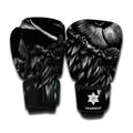 Black And White Owl Print Boxing Gloves