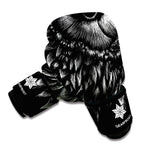 Black And White Owl Print Boxing Gloves