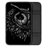 Black And White Owl Print Car Center Console Cover