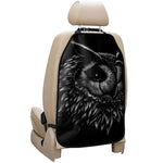 Black And White Owl Print Car Seat Organizers