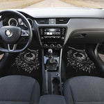 Black And White Owl Print Front and Back Car Floor Mats