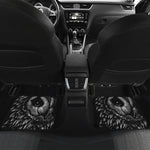 Black And White Owl Print Front and Back Car Floor Mats