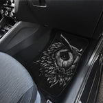 Black And White Owl Print Front Car Floor Mats