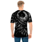 Black And White Owl Print Men's T-Shirt