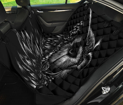 Black And White Owl Print Pet Car Back Seat Cover