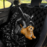 Black And White Owl Print Pet Car Back Seat Cover