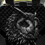 Black And White Owl Print Pet Car Back Seat Cover