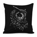 Black And White Owl Print Pillow Cover