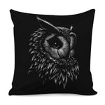 Black And White Owl Print Pillow Cover