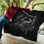 Black And White Owl Print Quilt