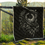 Black And White Owl Print Quilt