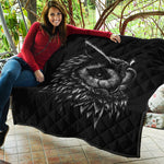 Black And White Owl Print Quilt