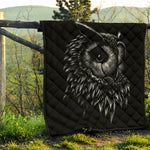 Black And White Owl Print Quilt
