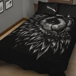 Black And White Owl Print Quilt Bed Set