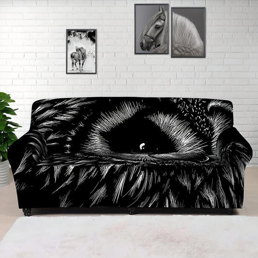Black And White Owl Print Sofa Cover