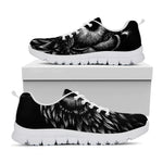 Black And White Owl Print White Sneakers