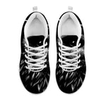 Black And White Owl Print White Sneakers